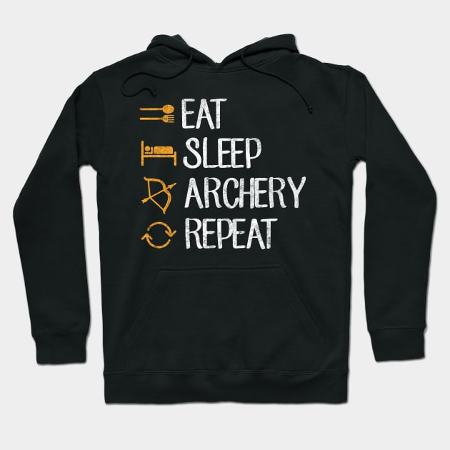 Eat sleep archery repeat Hoodie by captainmood